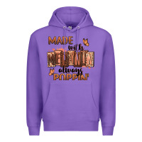 Purple Made with melanin always poppin' Premium Hoodie - RanaPortraitStore