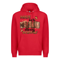 Red Made with melanin always poppin' Premium Hoodie - RanaPortraitStore