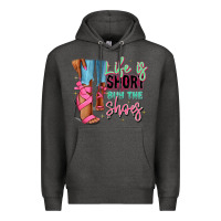 Charcoal Heather Afro heels Premium Hoodie - RanaPortraitStore
