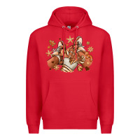 Red Melanin Christmas black girl sneakers Premium Hoodie - RanaPortraitStore