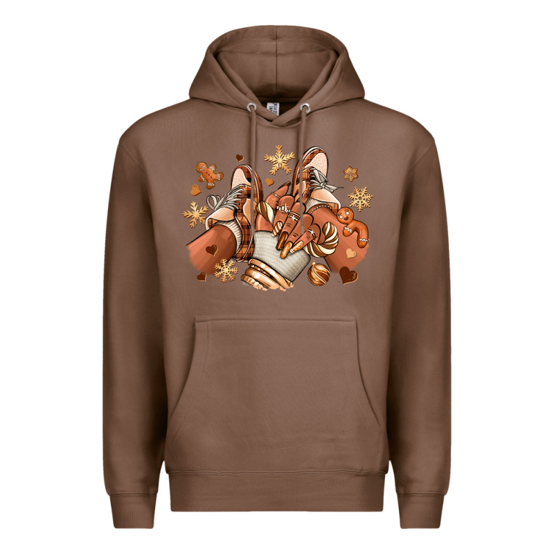 Melanin Christmas Black Girl Sneakers Premium Hoodie by RanaPortraitStore | Teevron