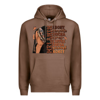 Chestnut Melanin many shades of brown afro woman Premium Hoodie - RanaPortraitStore