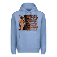 Colony Blue Melanin many shades of brown afro woman Premium Hoodie - RanaPortraitStore