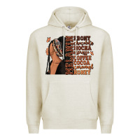 Oatmeal Heather Melanin many shades of brown afro woman Premium Hoodie - RanaPortraitStore