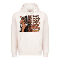 Pale Pink Melanin many shades of brown afro woman Premium Hoodie - RanaPortraitStore