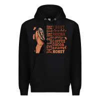 Black Melanin many shades of brown afro woman Premium Hoodie - RanaPortraitStore