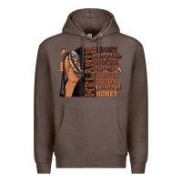 Coffee Melanin many shades of brown afro woman Premium Hoodie - RanaPortraitStore