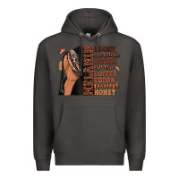 Smoke Melanin many shades of brown afro woman Premium Hoodie - RanaPortraitStore