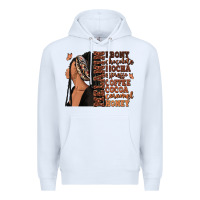 White Melanin many shades of brown afro woman Premium Hoodie - RanaPortraitStore