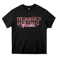 Black Heart Breaker Valentine Heavy Core Tee - CowhideDigitalArt