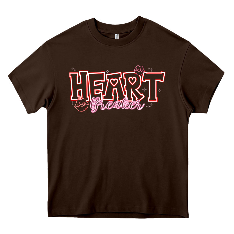 Heart Breaker Valentine Heavy Core Tee by CowhideDigitalArt | Teevron