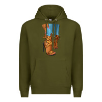 Army Green Leopard heels black fashion girl Premium Hoodie - RanaPortraitStore