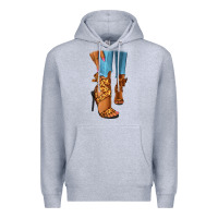 Heather Grey Leopard heels black fashion girl Premium Hoodie - RanaPortraitStore