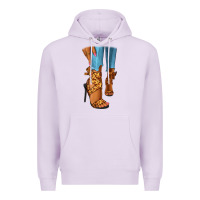 Lilac Leopard heels black fashion girl Premium Hoodie - RanaPortraitStore