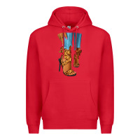 Red Leopard heels black fashion girl Premium Hoodie - RanaPortraitStore