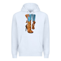 White Leopard heels black fashion girl Premium Hoodie - RanaPortraitStore
