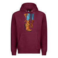 Burgundy Leopard heels black fashion girl Premium Hoodie - RanaPortraitStore