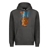 Charcoal Heather Leopard heels black fashion girl Premium Hoodie - RanaPortraitStore