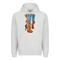 Dove Grey Leopard heels black fashion girl Premium Hoodie - RanaPortraitStore