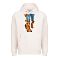 Pale Pink Leopard heels black fashion girl Premium Hoodie - RanaPortraitStore