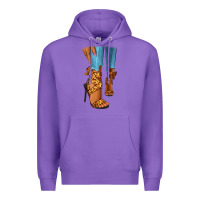 Purple Leopard heels black fashion girl Premium Hoodie - RanaPortraitStore