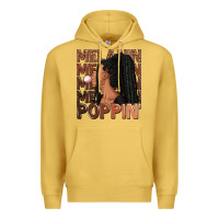 Antique Gold Melanin poppin' afro woman Premium Hoodie - RanaPortraitStore