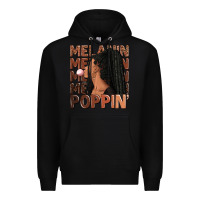 Black Melanin poppin' afro woman Premium Hoodie - RanaPortraitStore