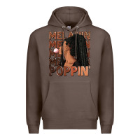 Coffee Melanin poppin' afro woman Premium Hoodie - RanaPortraitStore