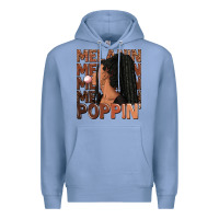 Colony Blue Melanin poppin' afro woman Premium Hoodie - RanaPortraitStore