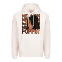 Pale Pink Melanin poppin' afro woman Premium Hoodie - RanaPortraitStore