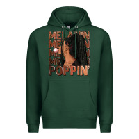 Sports Green Melanin poppin' afro woman Premium Hoodie - RanaPortraitStore
