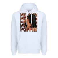 White Melanin poppin' afro woman Premium Hoodie - RanaPortraitStore