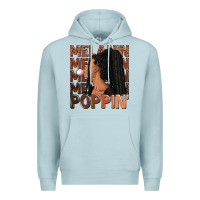 Blue Mist Melanin poppin' afro woman Premium Hoodie - RanaPortraitStore