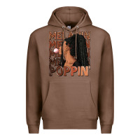 Chestnut Melanin poppin' afro woman Premium Hoodie - RanaPortraitStore