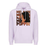Lilac Melanin poppin' afro woman Premium Hoodie - RanaPortraitStore