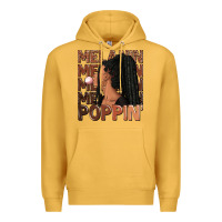 Mustard Melanin poppin' afro woman Premium Hoodie - RanaPortraitStore