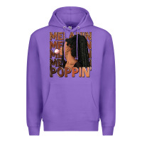 Purple Melanin poppin' afro woman Premium Hoodie - RanaPortraitStore
