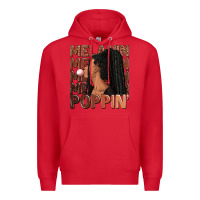 Red Melanin poppin' afro woman Premium Hoodie - RanaPortraitStore