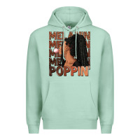 Seafoam Melanin poppin' afro woman Premium Hoodie - RanaPortraitStore