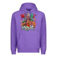 Purple Merry and bright black girl sneakers Premium Hoodie - RanaPortraitStore