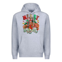 Heather Grey Merry and bright black girl sneakers Premium Hoodie - RanaPortraitStore