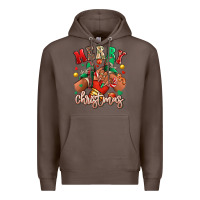 Coffee Merry Christmas black girl sneakers Premium Hoodie - RanaPortraitStore
