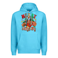 Ocean Blue Merry Christmas black girl sneakers Premium Hoodie - RanaPortraitStore