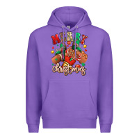Purple Merry Christmas black girl sneakers Premium Hoodie - RanaPortraitStore