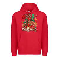 Red Merry Christmas black girl sneakers Premium Hoodie - RanaPortraitStore