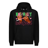 Black Naturally unbothered afro nails Premium Hoodie - RanaPortraitStore