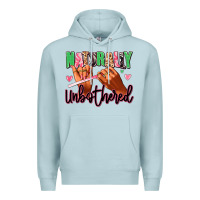 Blue Mist Naturally unbothered afro nails Premium Hoodie - RanaPortraitStore