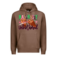 Chestnut Naturally unbothered afro nails Premium Hoodie - RanaPortraitStore
