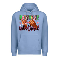 Colony Blue Naturally unbothered afro nails Premium Hoodie - RanaPortraitStore