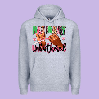 Naturally Unbothered Afro Nails Premium Hoodie Designed By Ranaportraitstore